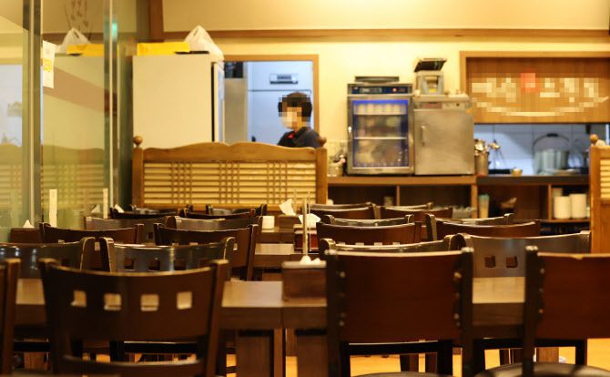 지난 1일 점심시간 서울 종로구 한 식당이 한산한 모습이다. 연합뉴스 제공
