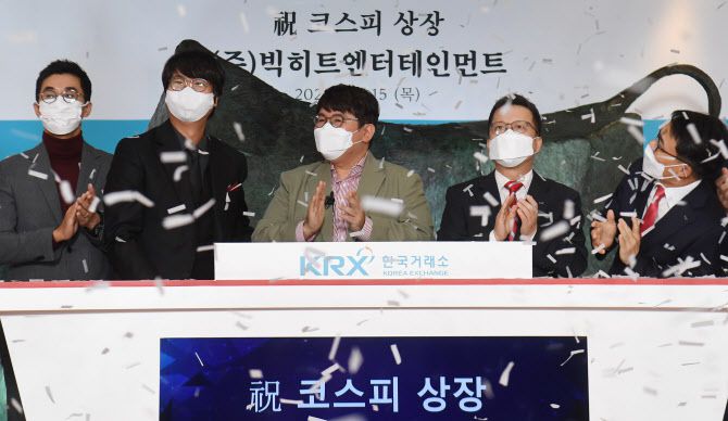 빅히트엔터테인먼트 코스피 상장기념식 (사진=연합뉴스)