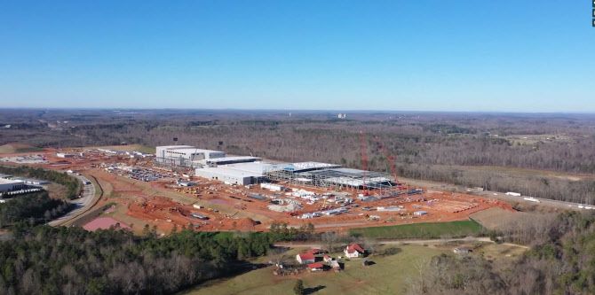 SK이노베이션이 미국 조지아주에 짓고 있는 전기차 배터리 공장 전경. (사진=SK이노베이션)