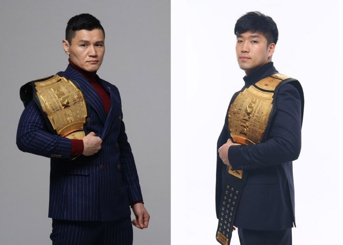 MAXFC 통합 타이틀전을 치르는 황호명(왼쪽)과 정성직. 사진=MAXFC