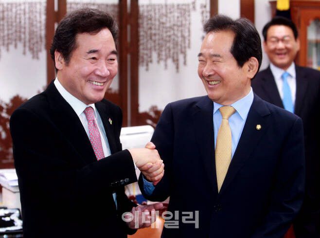 이낙연 더불어민주당 대표, 정세균 국무총리 모습. [사진=이데일리 노진환 기자]