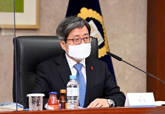 김명수 대법원장이 지난 1월 서울 서초구 대법원에서 열린 ‘사법행정자문회의 11차 회의’에서 발언하고 있다. (사진=연합뉴스)