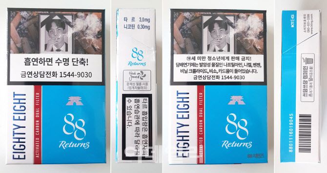 신제품 ‘88 리턴즈’ 제품을 정면에서 왼쪽 방향으로 90도씩 한 바퀴 돌려본 모습.(사진=김범준 기자)