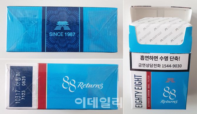 ‘88 리턴즈’ 맨 윗면(좌 상단)과 아랫면(좌 하단), 제품을 개봉한 모습.(사진=김범준 기자)
