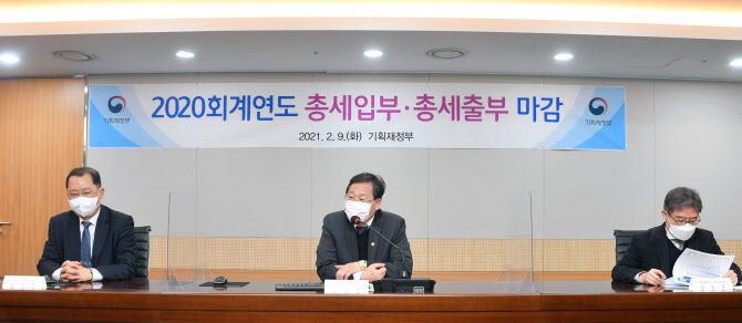 지난 2월 9일 ‘2020회계연도 총세입부·총세출부 마감 행사’가 열리고 있다. (사진=기획재정부)