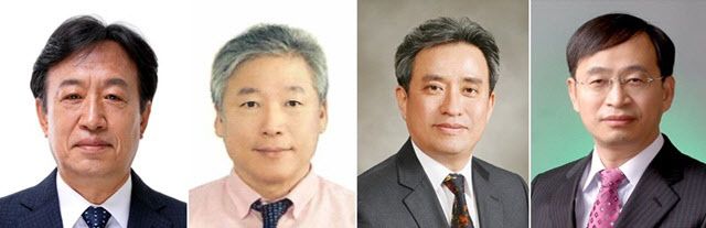 국가과학기술연구회는 8일 임시이사회를 열고, 4개 정부출연연구기관 신임 원장을 선임했다.(왼쪽부터)박영득 한국천문연구원장, 이진용 한국한의학연구원장, 김병석 한국건설기술연구원장, 한석윤 한국철도기술연구원장.(기관명 건제순, 사진=국가과학기술연구회)