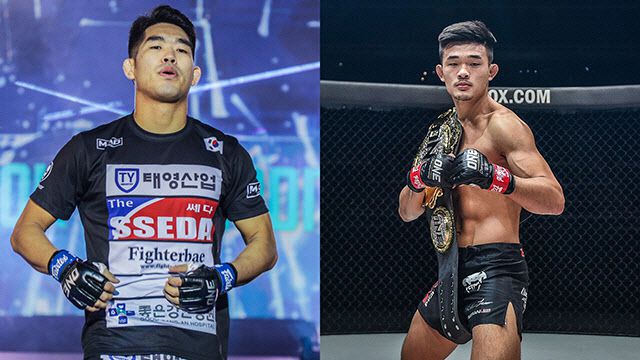 원챔피언십에서 전 UFC 챔피언 에디 알바레즈를 이기고 새로운 강자로 떠오른 옥래윤(왼쪽). 현 원챔피언십 라이트급 챔피언인 한국계 싱가폴 국적 파이터 크리스천 리(오른쪽). 사진=원챔피언십