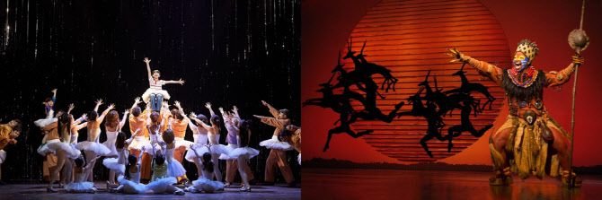 뮤지컬 ‘빌리 엘리어트’(왼쪽), ‘라이온 킹’(사진=신시컴퍼니, 에스앤코)