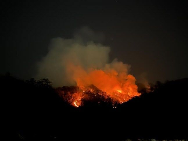 경기 하남 위례신도시 인근 야산서 불. (사진=연합뉴스)