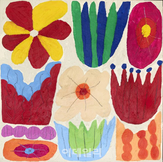 김참새 ‘A-1’(2022), 나무에 오일, 80×80㎝(사진=롯데갤러리)