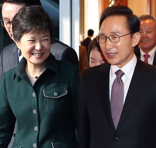 박근혜 전 대통령과 이명박 전 대통령 (사진=연합뉴스)
