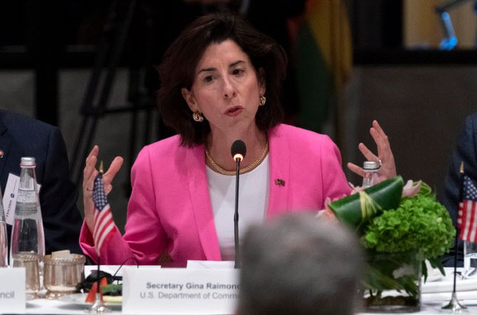 지나 레이몬도 미국 상무부 장관. (사진=AFP)