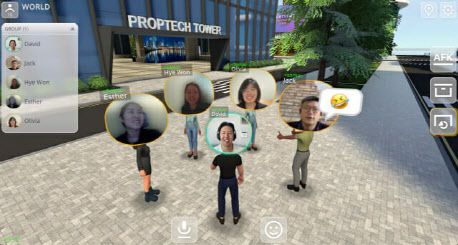 직방은 가상오피스 소마를 만들었다. 사진은 소마 내 ‘프롭테크타워’로 직원들이 출근하는모습. (사진=직방)