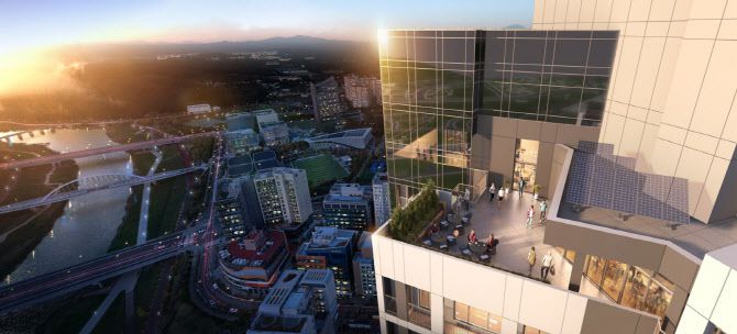 `진주혁신도시 푸르지오 퍼스트시티` 스카이 라운지. (사진=대우건설)