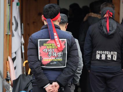 화물연대 조합원.(사진=연합뉴스)