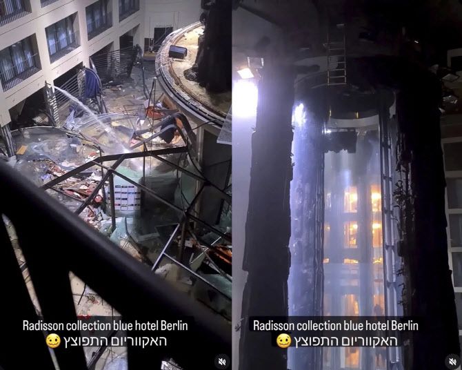 16일 아쿠아돔 사고 이후 폐허가 된 호텔 내부 (사진=AP통신)