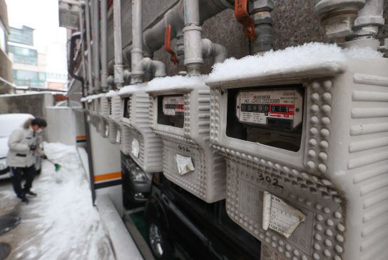 지난달 26일 서울 시내 가스계량기 모습.(사진=연합뉴스 제공)
