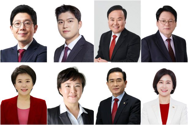 국민의힘 3·8 전당대회 본경선 진출자가 10일 발표됐다. 본경선에 진출하는 최고위원 후보들. 윗줄 왼쪽부터 김병민, 김용태, 김재원, 민영삼 후보, 아랫줄 왼쪽부터 정미경, 조수진, 태영호, 허은아 후보(가나다순). (사진=국민의힘 제공)