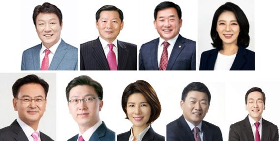 (윗줄 왼쪽부터)13일 국민의힘 최고위원회의에서 인선된 강대식 지명직 최고위원과 이철규 사무총장, 박성민 전략기획부총장, 배현진 조직부총장. (아랫줄 왼쪽부터) 유상범·강민국 수석대변인과 김예령·윤희석·김민수 대변인. (사진=국민의힘)