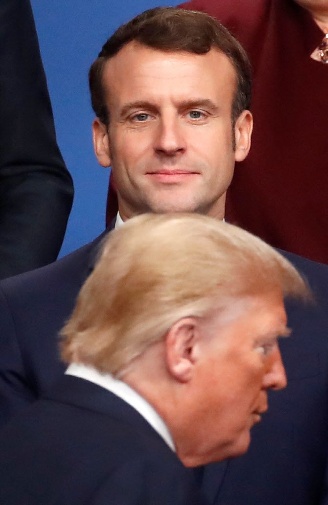 에마뉘엘 마크롱 프랑스 대통령(위)과 도널드 트럼프 전 미국 대통령. (사진=AFP)