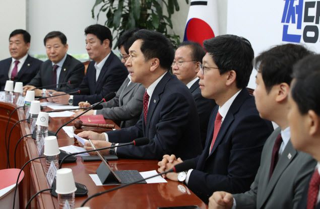 김기현 국민의힘 대표가 20일 서울 여의도 국회에서 열린 최고위원회의에서 모두발언을 하고 있다.(사진=이데일리 노진환 기자)