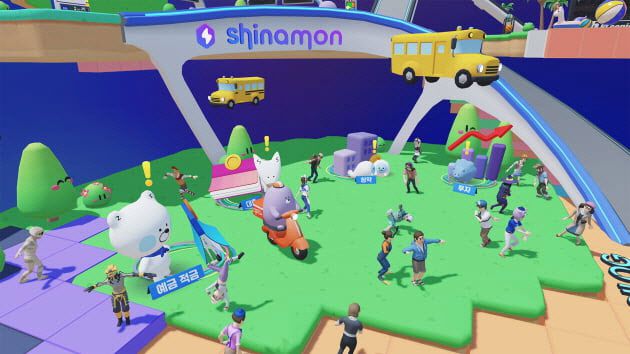 신한은행은 메타버스 플랫폼인 ‘시나몬’에서 체험형 미니게임을 선보이고 있다.