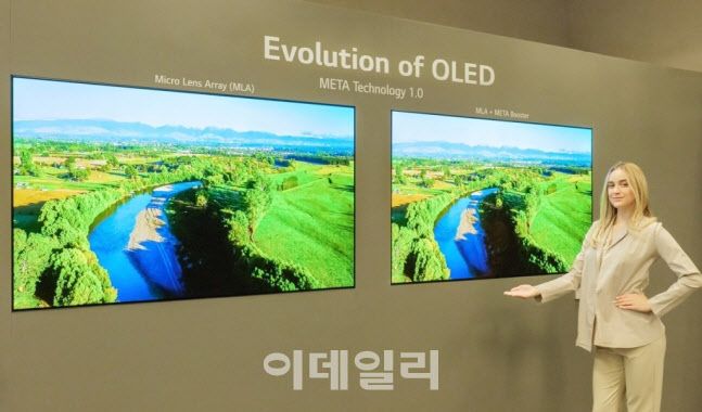 LG디스플레이 3세대 OLED TV 패널 메타 테크놀로지 (사진=LG디스플레이)