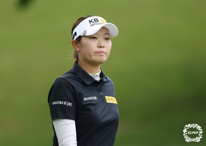 굳건한 표정의 방신실(사진=KLPGA 제공)