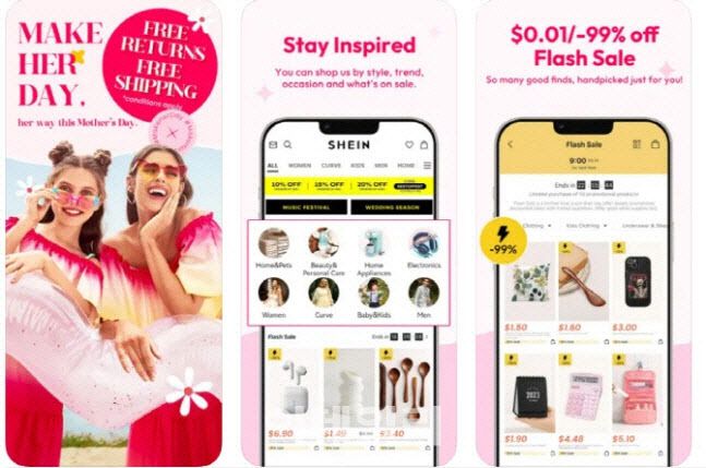 중국 온라인 패션 쇼핑몰 ‘쉬인’. (사진=앱스토어)