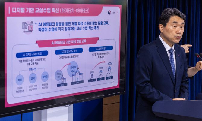 이주호 부총리 겸 교육부 장관이 지난달 21일 서울 종로구 정부서울청사에서 공교육 경쟁력 제고 방안을 발표하고 있다. (사진=연합뉴스)