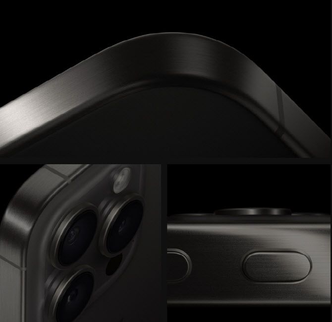 티타늄 프레임을 사용한 아이폰 15 프로