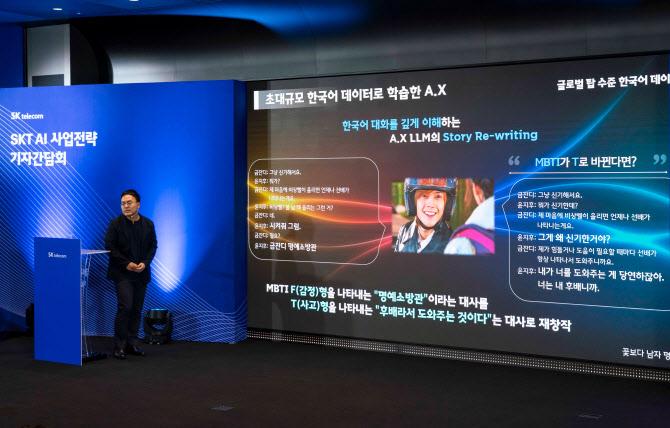 김지원 대화 담당이 발표를 진행하는 모습