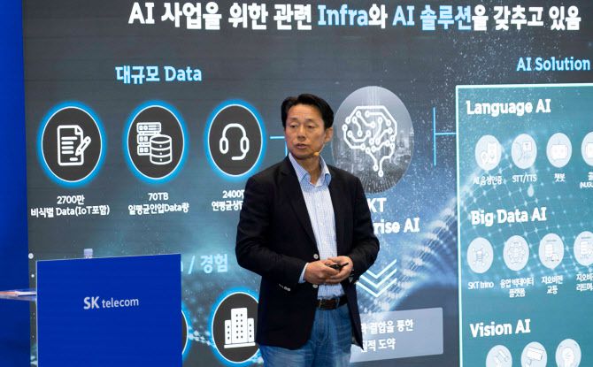 김경덕 엔터프라이즈 CIC장이 발표를 진행하는 모습.