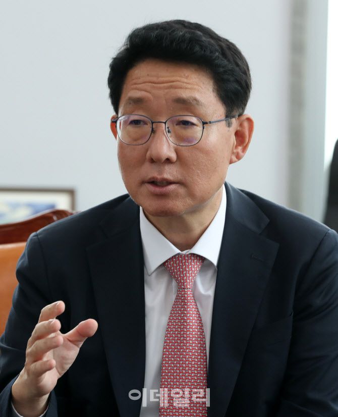 김상훈 국회 기재위원장 인터뷰.(사진=방인권 기자)