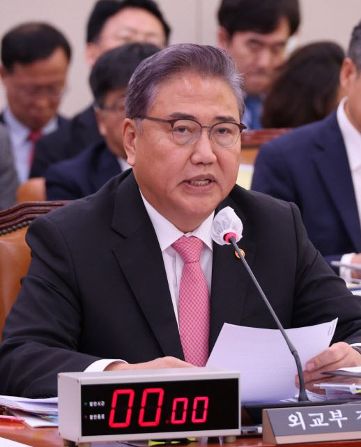 박진 외교부 장관이 10일 국회 외교통일위원회 국정감사에서 답변하고 있다.(사진=연합뉴스)