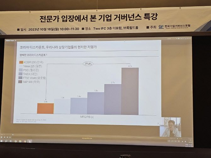 서울 여의도 IFC에서 한국기업거버넌스포럼(KCGF) 현장.(사진=이데일리)
