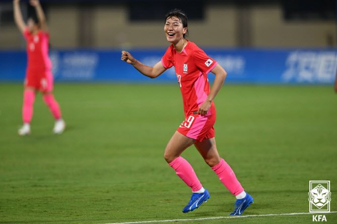 A대표팀에서 활약 중인 이은영. 사진=대한축구협회