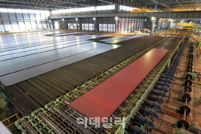 현대제철 당진제철소 후판 생산 모습. (사진=현대제철 제공)
