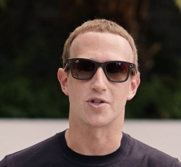 스마트 안경을 착용한 마크 저커버그 메타 CEO (사진=메타)