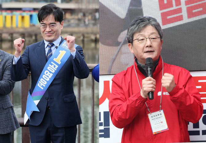 공영운 경기 화성병 더불어민주당 후보(왼쪽)과 유승민 전 국민의힘 의원. (사진=연합뉴스, 뉴스1)