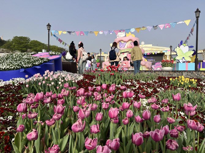 튤립이 가득한 에버랜드 포시즌스가든 (사진=김명상 기자)