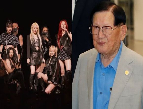 르세라핌, 이만희 신천지 총회장 (사진=쏘스뮤직, 뉴스1)