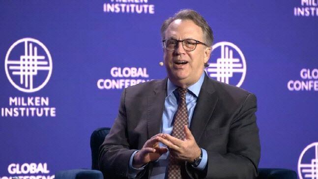 윌리엄스 뉴욕 연은 총재가 6일(현지시간) 밀컨연구소 2024 글로벌 컨퍼런스에 연사로 참석해 발언하고 있다. (사진=밀컨컨퍼런스 동영상 캡처)