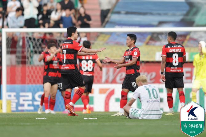 포항스틸러스 선수단. 사진=한국프로축구연맹