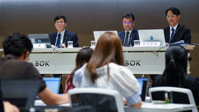 이창용 한국은행 총재가 18일 서울 중구 한국은행 별관에서 열린 물가안정목표 운영상황 점검 설명회에서 모두발언 하고 있다.(사진=연합뉴스)