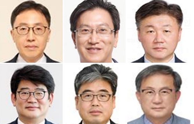 사진 위 왼쪽부터 연원정 신임 인사혁신처장, 김범석 기획재정부 1차관, 박범수 농림축산식품부 차관. 아래 왼쪽부터 권재한 농촌진흥청장, 임상섭 산림청장, 김재홍 문화체육관광부 국립중앙박물관장.(사진=연합뉴스)
