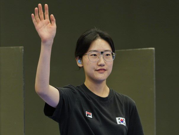 2024 파리 올림픽 사격 25m 금메달을 차지한 양지인 선수. AP=연합뉴스