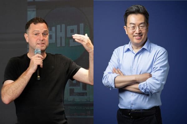 피터얀 반데피트(왼쪽) 우아한형제들 대표와 강한승 쿠팡 대표.(사진=각사)