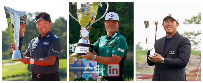 왼쪽부터 최경주, 임성재, 안병훈(사진=이데일리 골프in 김상민 기자)