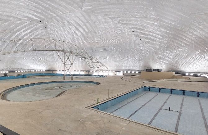 안산 생존누리 실내수영장 에어돔 붕괴 전 내부 모습. (사진 = 안산시 제공)